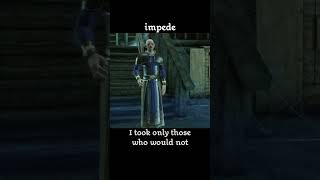 impede — Dragon age : Origins dialogue scene