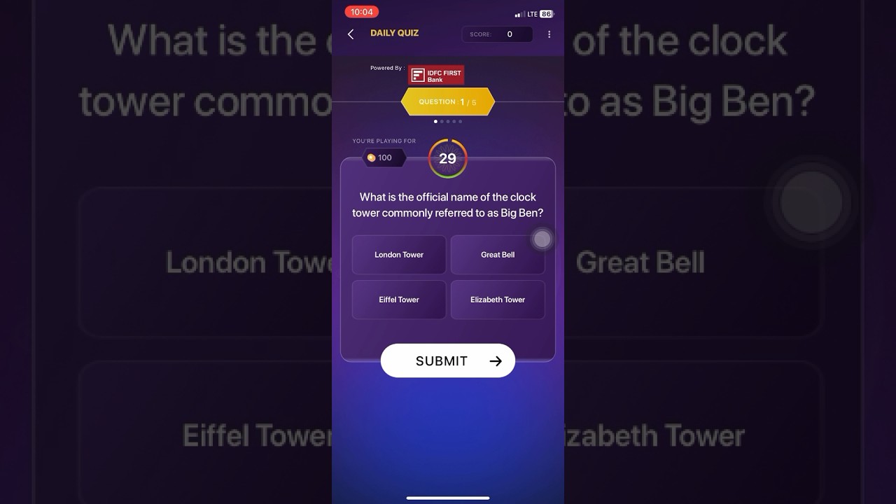 KBC offline quiz answer today 
