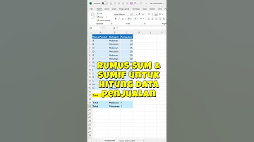 60 Detik Mahir Excel: SUM & SUMIF untuk Pemula (Dijamin Bisa!)