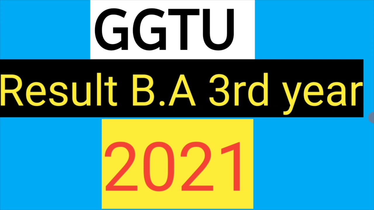 GGTU ( govind guru trible university) b.a 3rd year result 2021