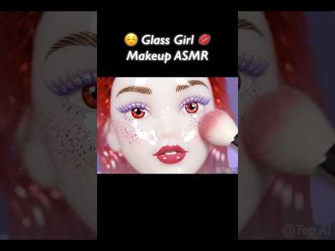 Glass Girl Makeup ASMR 💎💄 #aiasmr #satisfying #asmr #glassasmr #ai #oddlysatisfying