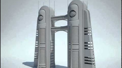 Futuristic Sci Fi Building 6 3D model from CGTrader.com