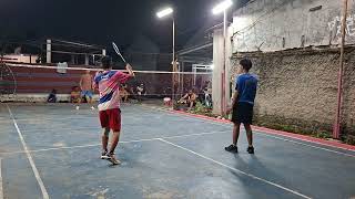 Perlawanan Sangit Fendinanda Vs Ndayemin  Pbbelpas Badminton Outdoor Bulutangkis Malam