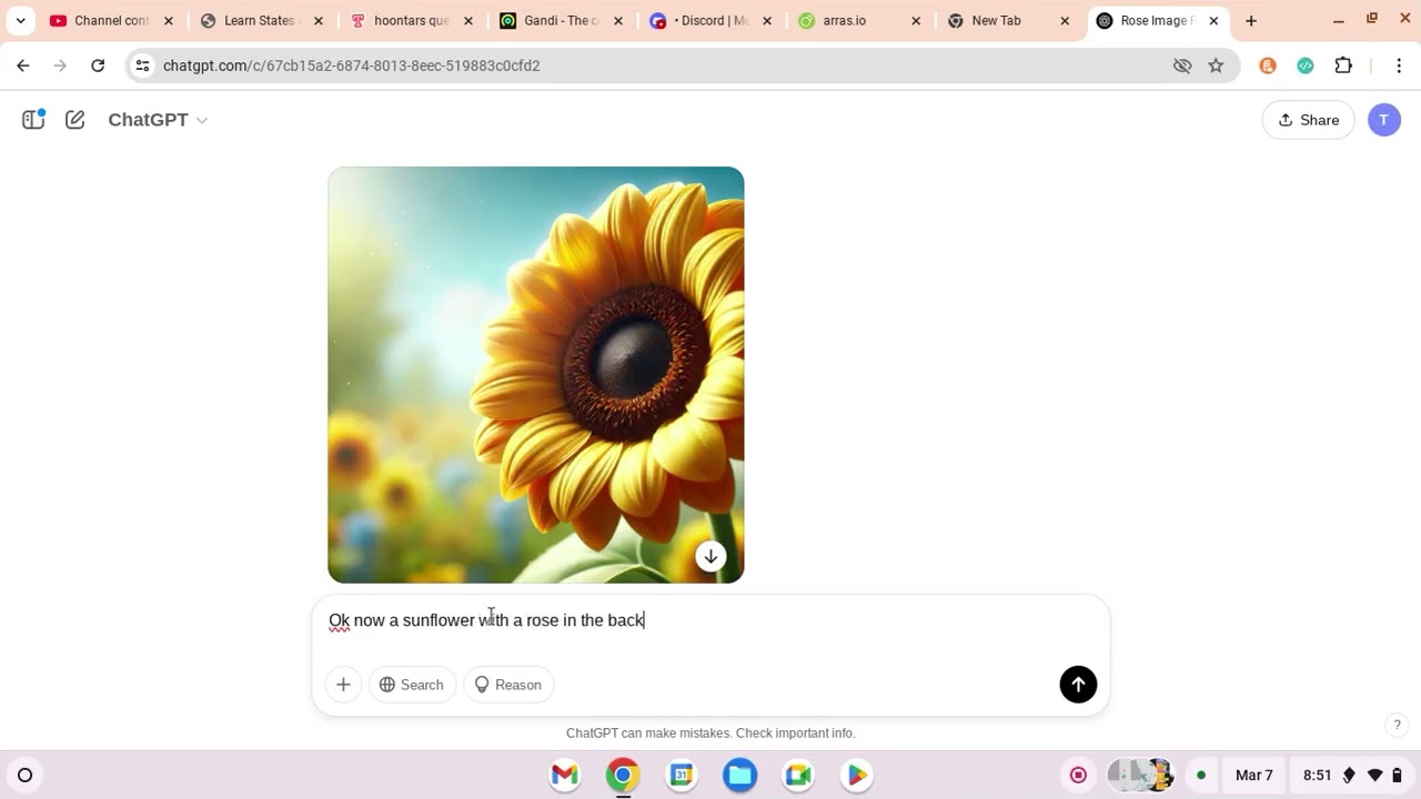 ChatGPT says rose violates content guildlines