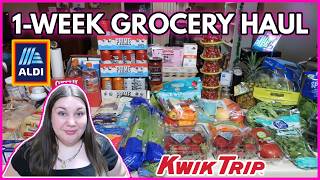 Surprisingly Under Budget! | Aldi & Kwik Trip Haul | 1-Week Grocery Haul & Meal Plan