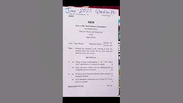 measure theory and integration question paper msc mathematics (2nd sem) june 2025 #hpu