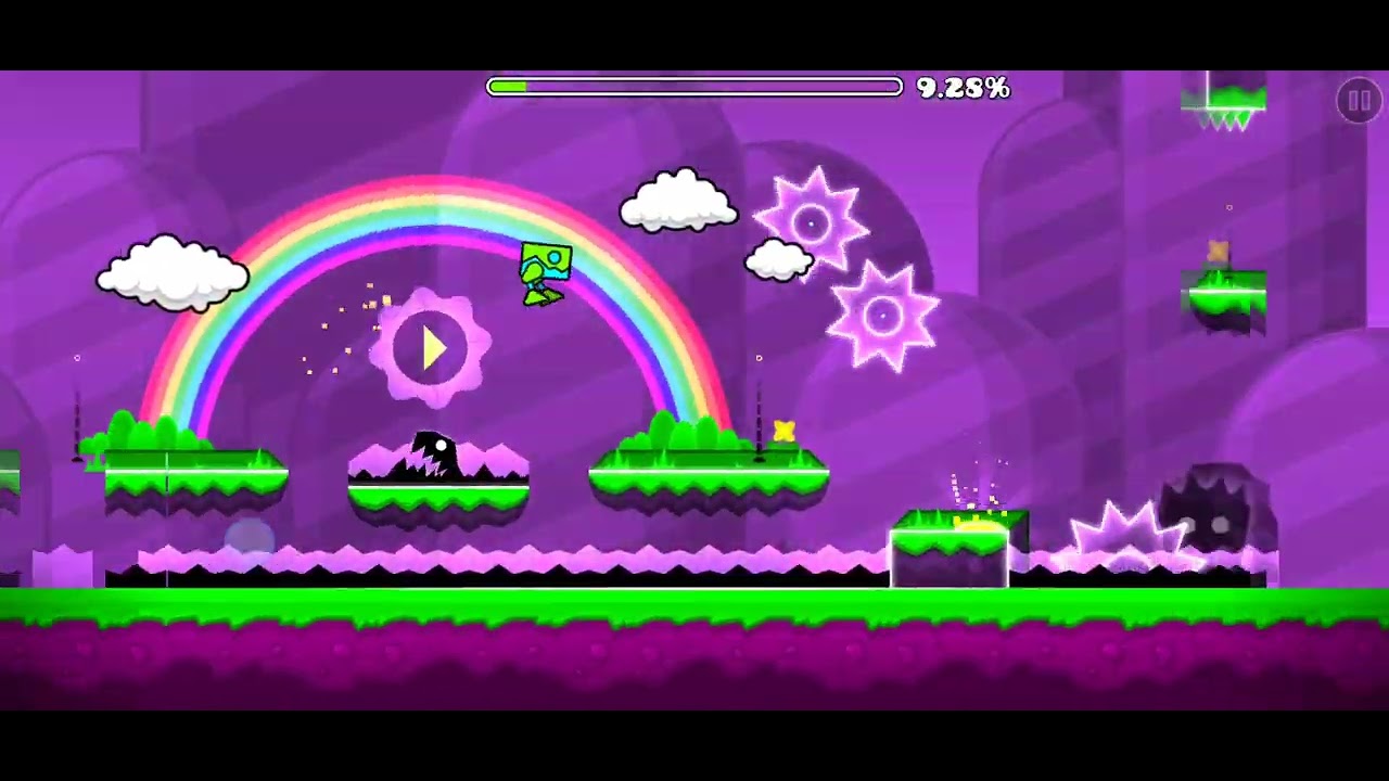 Just me doing Geometry Dash levels - YouTube