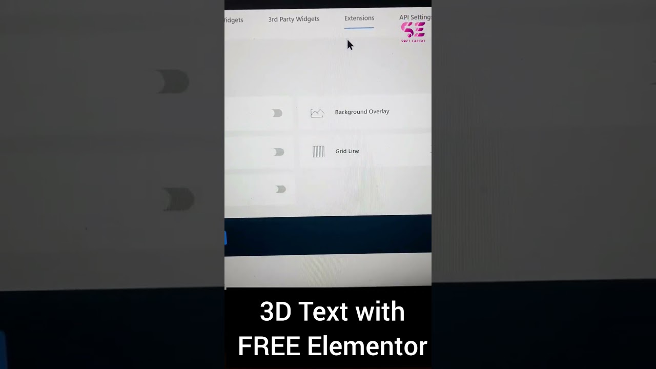 3D text in elementor FREE 