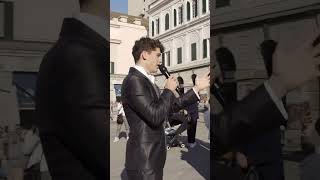 Martín Savi canta IL MONDO en Genova, Italia 🌍 #Shorts