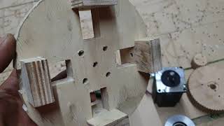 👽 Ось А для ЧПУ на деревянных шестернях, бюджетная\Axis A for CNC wooden gears