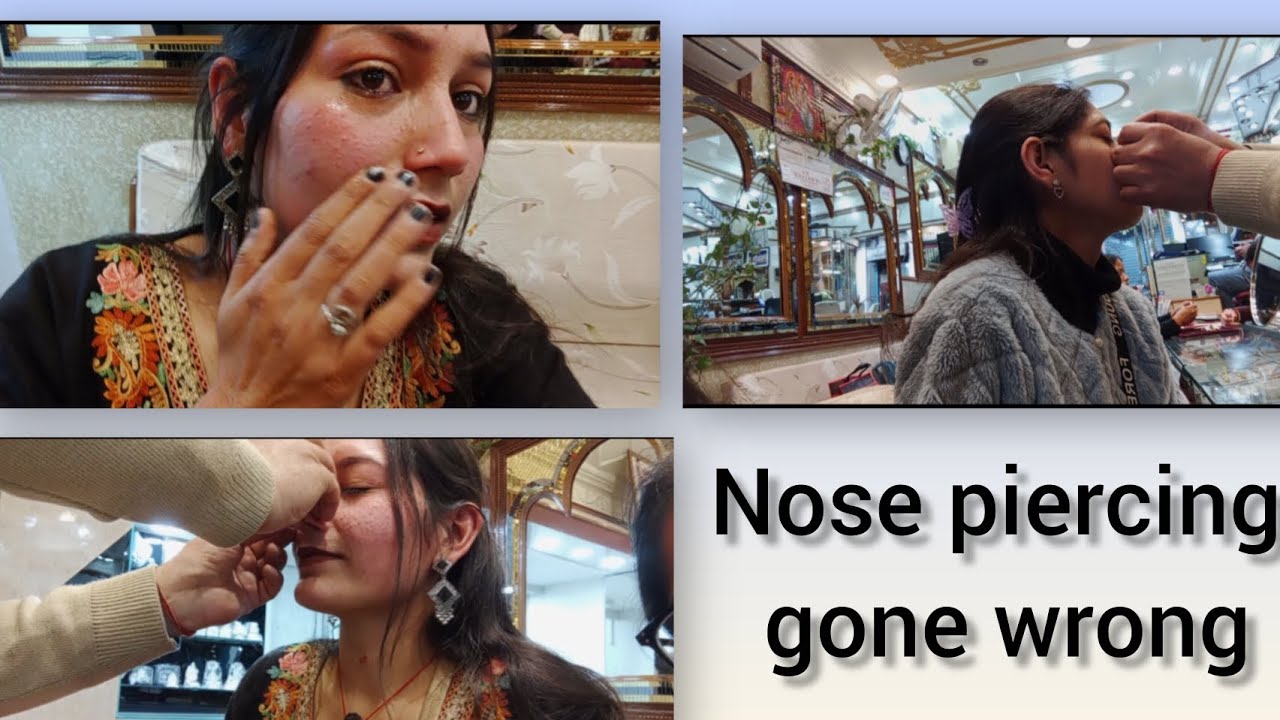 Aaj hum gye nose piercing karvane 🥺