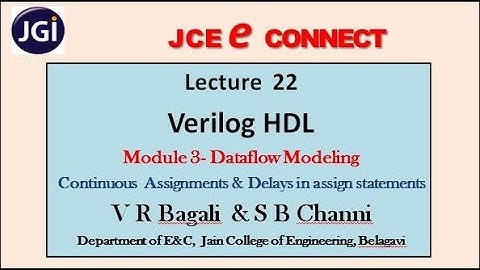 Lecture22 Verilog HDL 18EC56 Dataflow modeling