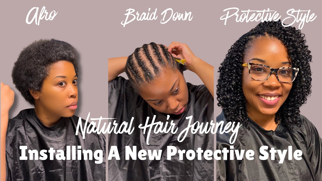 Crochet Hair Self-Install on Natural Hair | Wash Day to New Protective Style