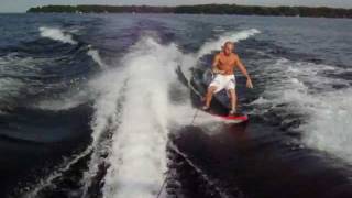 Wakeskate crash on a Hyperlite
