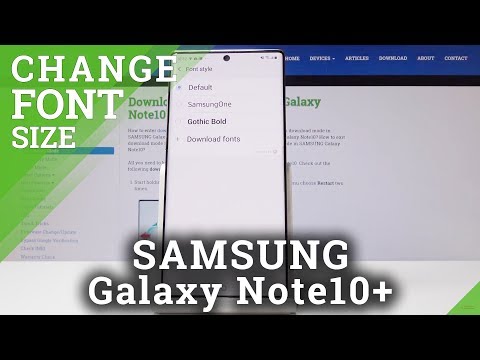 How to Change Font Size in SAMSUNG Galaxy Note10+