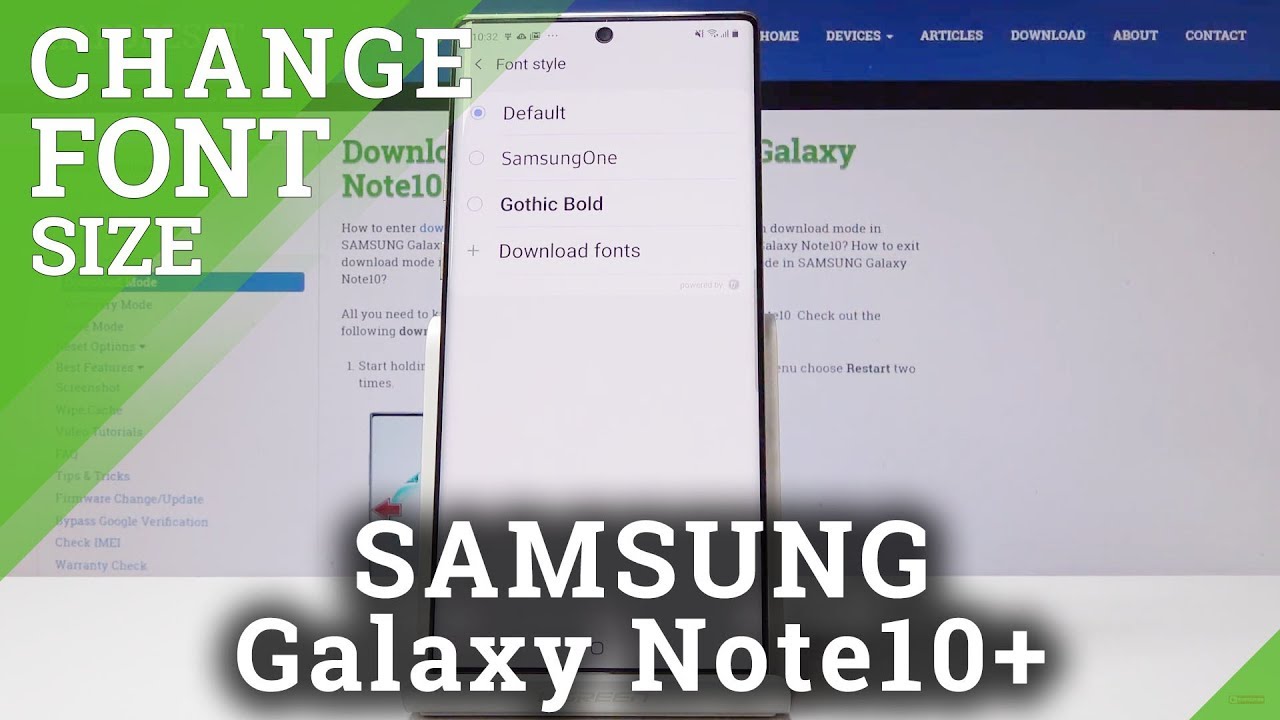How to Change Font Size in SAMSUNG Galaxy Note10+