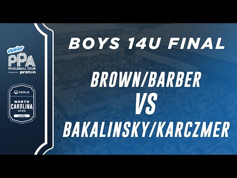 Brown/Barber v Bakalinsky/Karczmer at the Junior PPA Veolia North Carolina Open