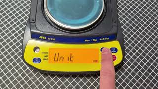 A&amp;D Weighing EJ Balance Weighing Units Setup + Grains (GN)