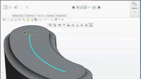Blend (Loft) with sections influence : PTC Creo