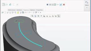 Blend (Loft) with sections influence : PTC Creo