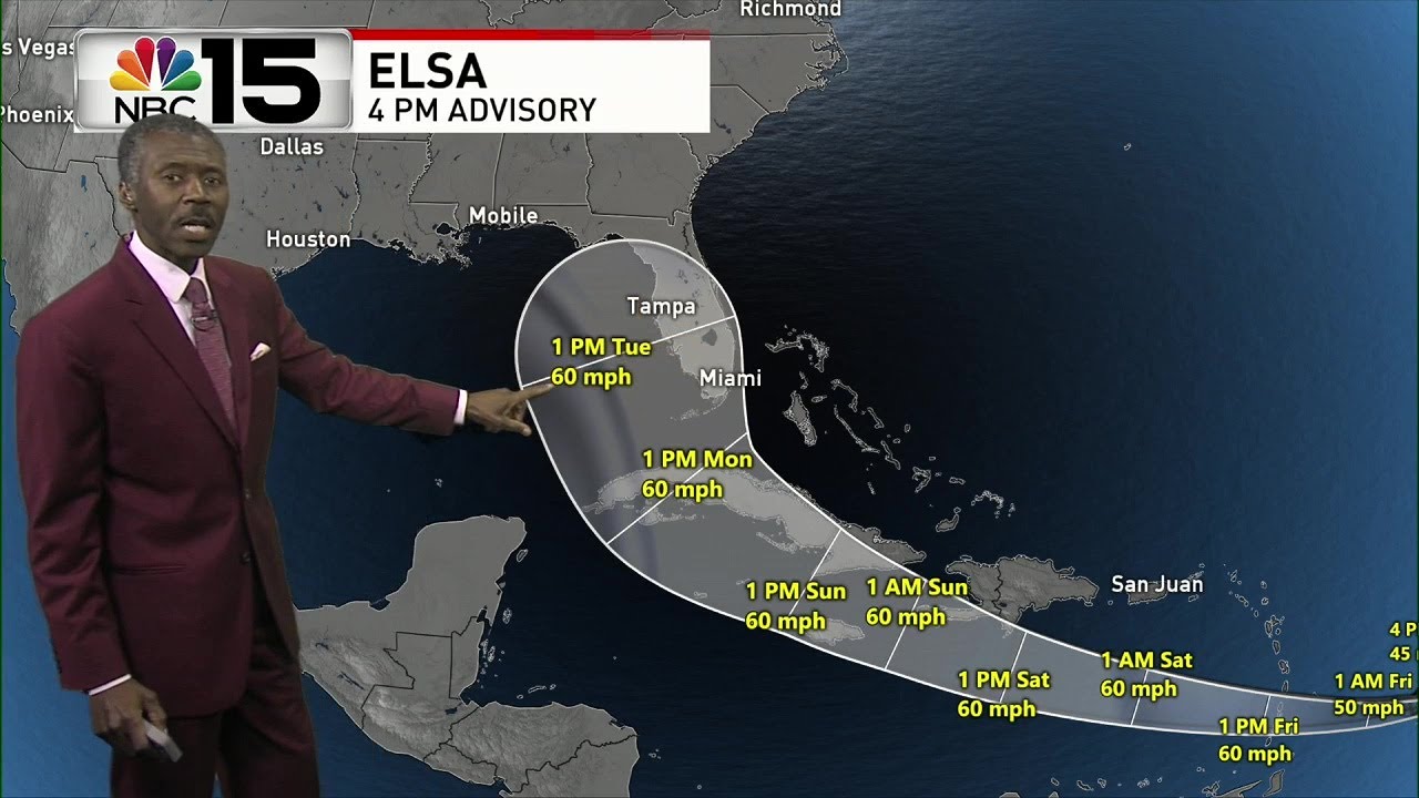 Tropical Storm Elsa will enter and move through the Caribbean - YouTube