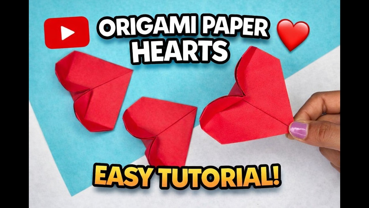 Easy Origami Paper Heart ❤️ | Step-by-Step Valentine’s Day Craft Tutorial