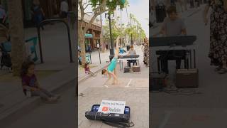 Sweet little girl watched Miriam perform on the street 😍 #streetdance #beatles #heyjude #acrodance