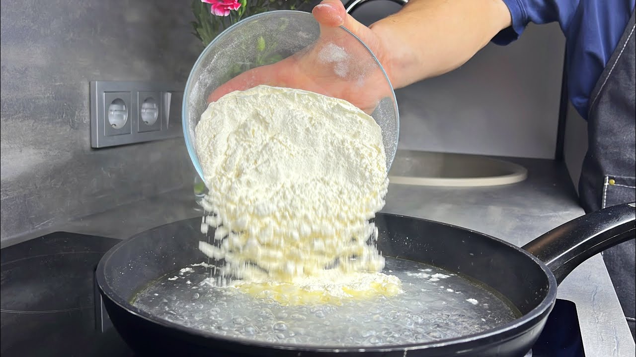 KEIN BRATEN! Geben Sie einfach Mehl in kochendes Wasser und es wird sofort köstlich! Einfach lecker!