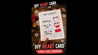 DIY Heart Card ❤️ | Easy &amp; Cute Card Idea #shorts #art #drawing #craftidea #craft #funny #easycraft