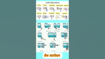 लेथ आपरेशन || lathe operation || Turning || Facing || Threading || Chamfering || Taper Turning ||