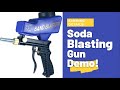 SODA BLASTER GUN DEMONSTRATION! (SANDING ORNATE FURNITURE)