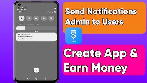 How to send notification admin to users | How to make earning app in sketchware pro without coding