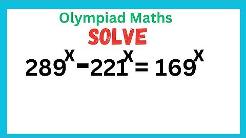 Olympiad Maths | A Nice Exponential Equation