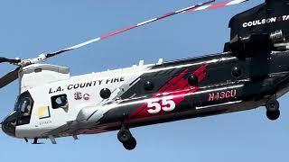 Coulson ch47 helitanker 55 departure n43cu van nuys airport 