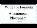 Ammonium and Phosphate Compounds