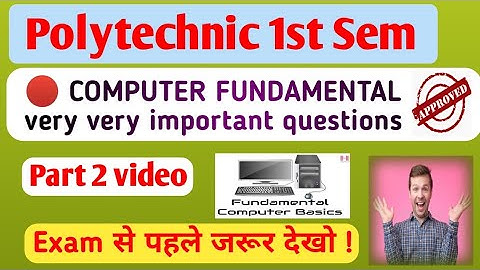 polytechnic 1st sem computer fundamental | computer fundamental important questions