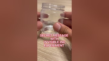 Secret Message With Invisible Ink Experiment #diy #stem #chemistry