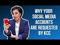 Why your social media account is requested by kcc  dv lottery interview  green card