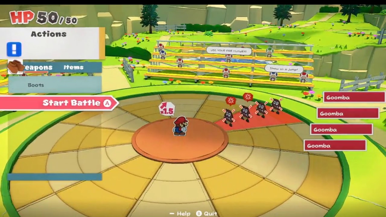 Paper Mario The Origami King English Battle System YouTube