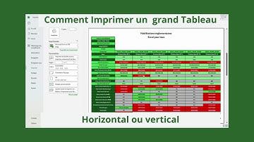 ✅ EXCEL GRATUIT : Comment imprimer proprement un grand Tableau horizontal ou vertical ?