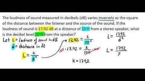 Inverse Variation Application Problem Video