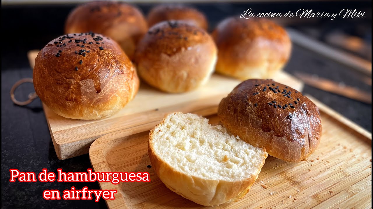 PAN DE HAMBURGUESA EN FREIDORA DE AIRE 👌