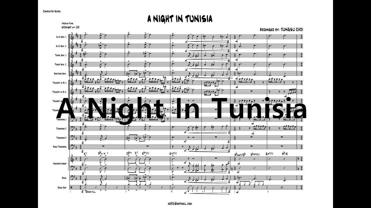 A Night in Tunisia _ full score YouTube