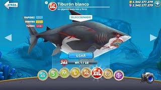 Hungry Shark World BUT I GAME WITH THE ENEMY GREAT HAMMERHEAD SHARK IS SCARY! screenshot 1