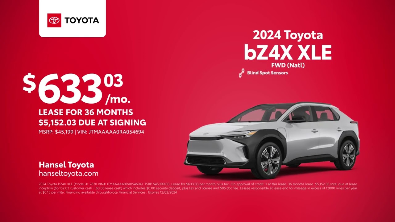 Toyota bZ4X 11/30/2024 4619312