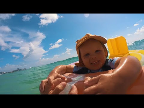 Naomi is swimming