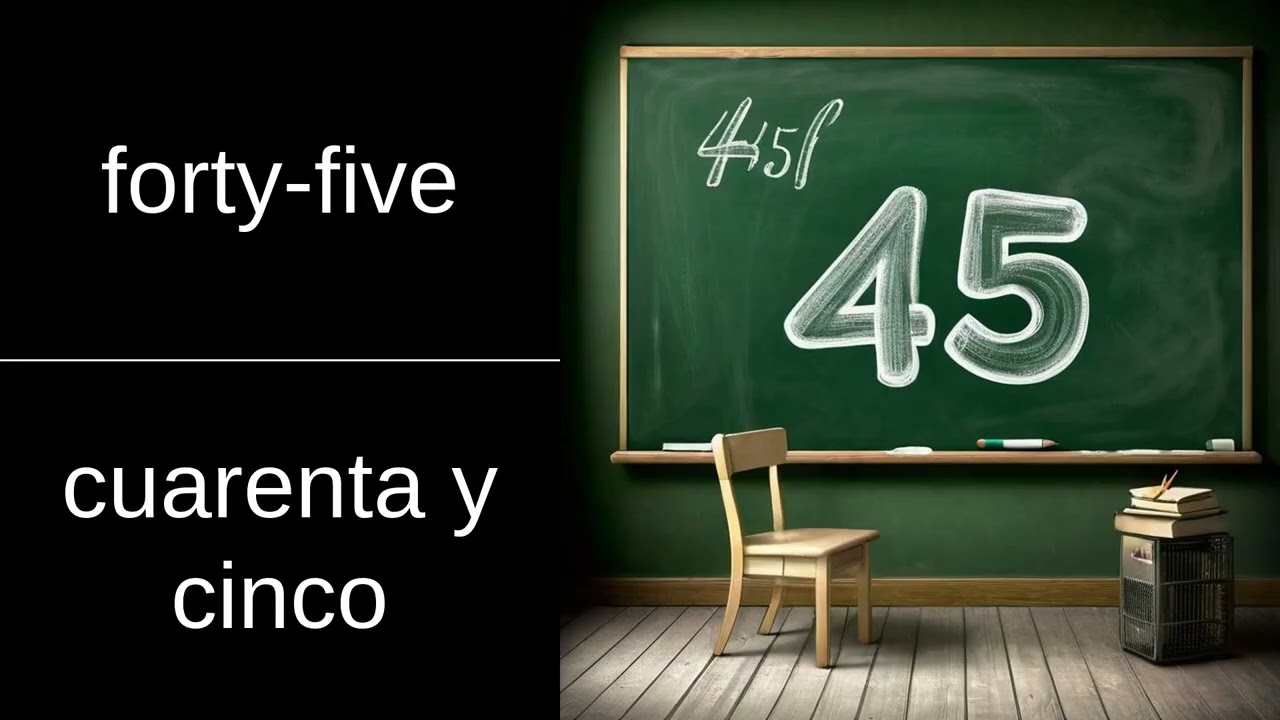 forty-five — in Spanish? | EN → ES 📘 Flashcard
