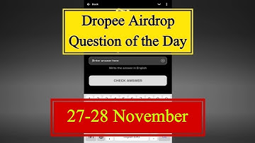 Dropee Question of the day 27 November | Dropee Question of the day Today |Dropee Daily Question