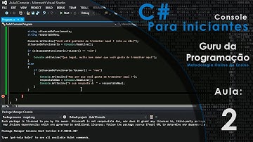 C# para iniciantes - Estruturas condicionais if/else - Aula 2