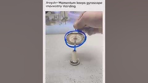 angular momentum keeps gyroscope impossibly standing. 😳 #physics #physicswallah